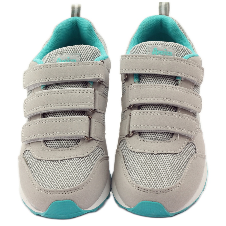 American Club Amerikkalaiset nahkapohjalliset urheilukengät vihreä harmaa 4