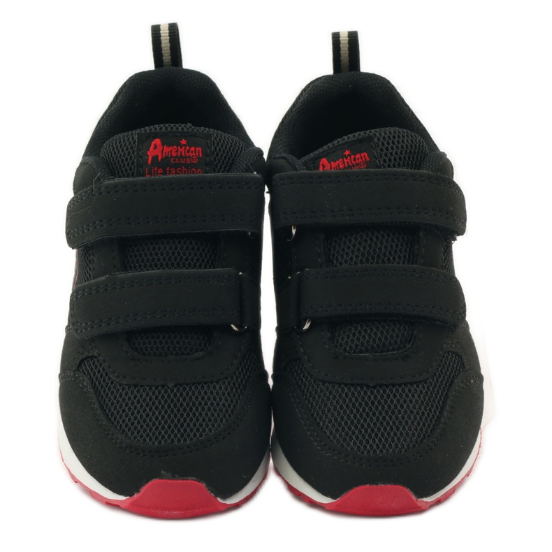 American Club Amerikkalaiset nahkapohjalliset urheilukengät punainen musta 4