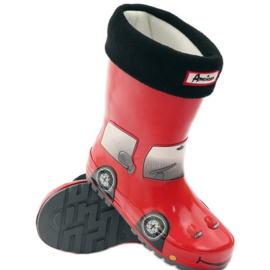 American Club Galoshes-sukka sekä RED CAR -pohjallinen punainen harmaa musta 3