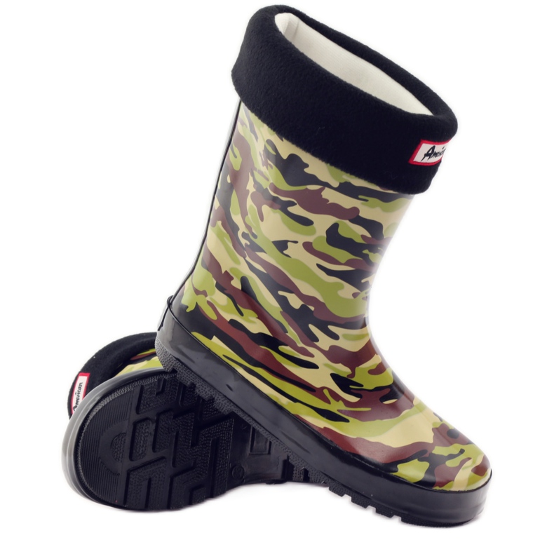 American Club Galoshes-sukka + amerikkalainen camo-sisäosa vihreä ruskea musta 3