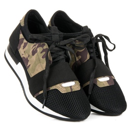 Slip-on urheilukengät musta ruskea vihreä 2