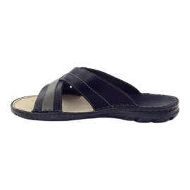 Miesten nahkaiset tossut Naszbut 055, tummansininen 2