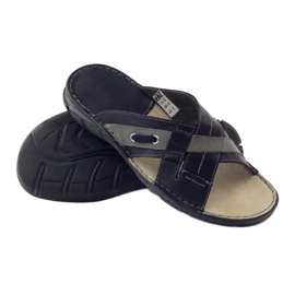 Miesten nahkaiset tossut Naszbut 055, tummansininen 3