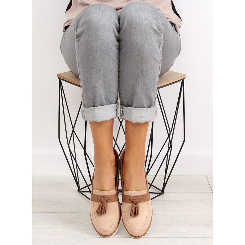 Naisten beige-loaferit 9167 Beige 2