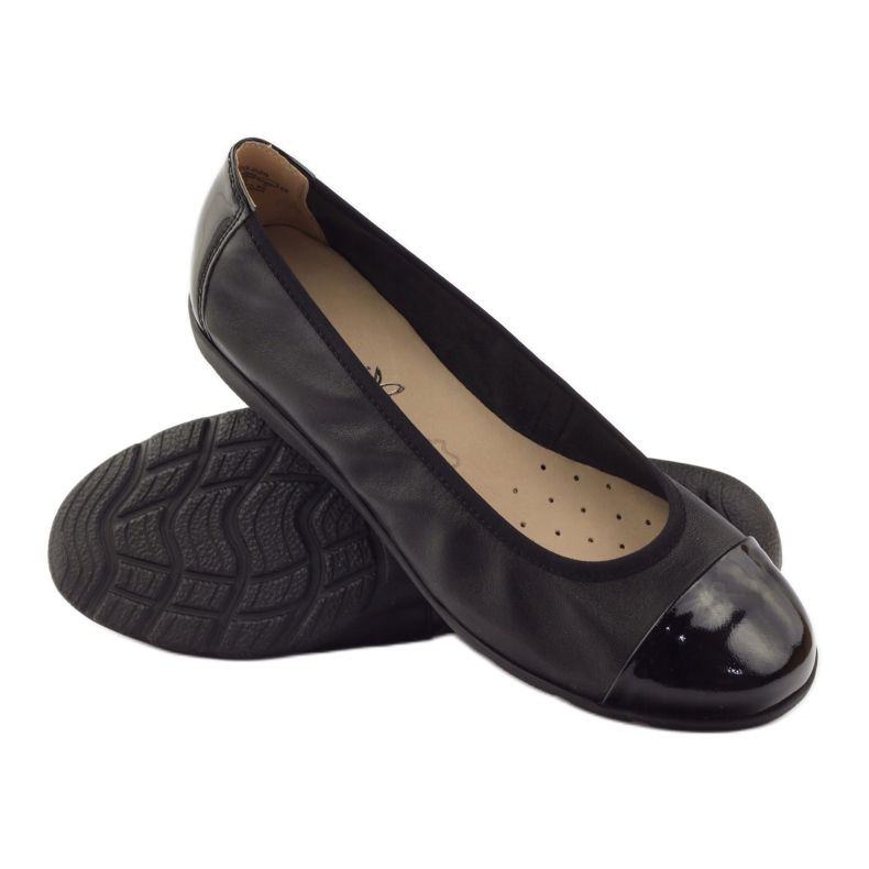 Caprice mukavat naisten balleriinit 9-22152-28 mustalla Onairin kanssa 3