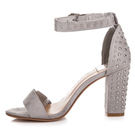 Seastar Mokkanahkasandaalit pylväässä harmaa 1