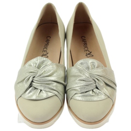 Caprice pumput matalat kengät naisten kengät 24607 beige kultainen 4