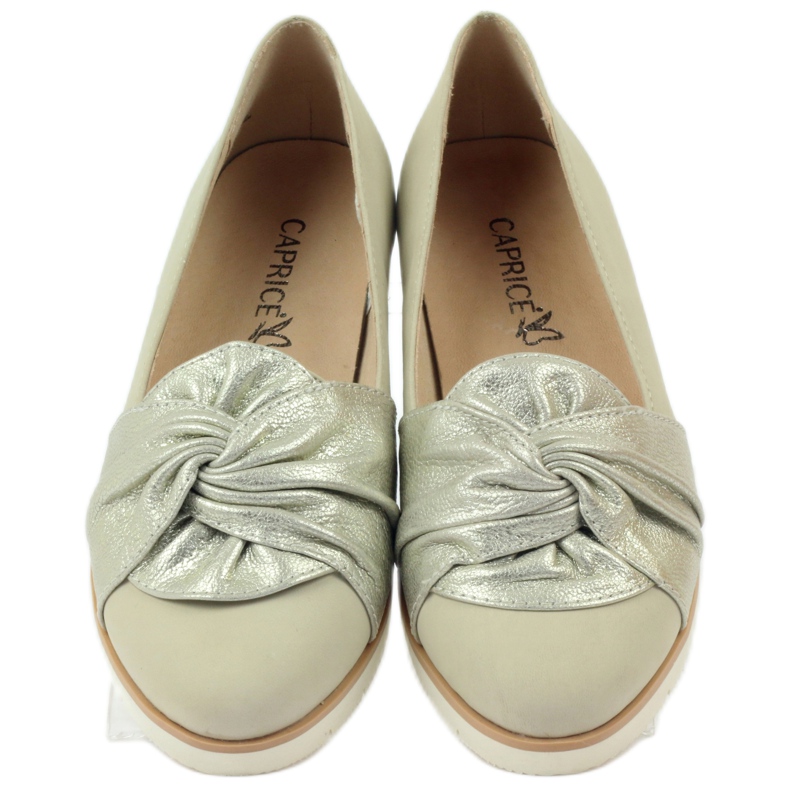 Caprice pumput matalat kengät naisten kengät 24607 beige kultainen 4