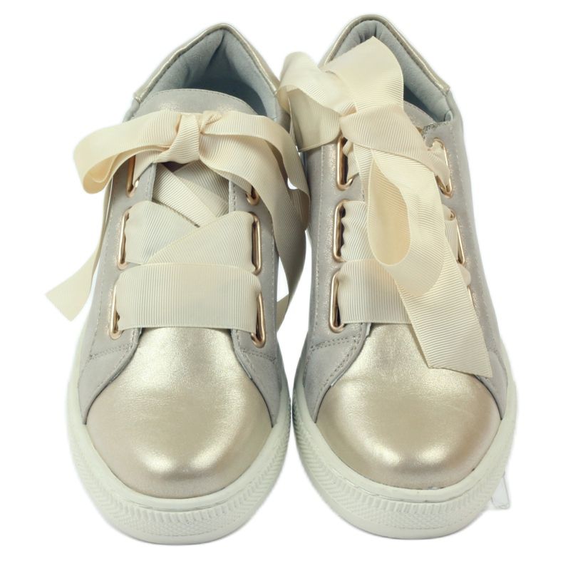 Creepers -nahkapohjaiset Filippo -kengät harmaa kultainen 4