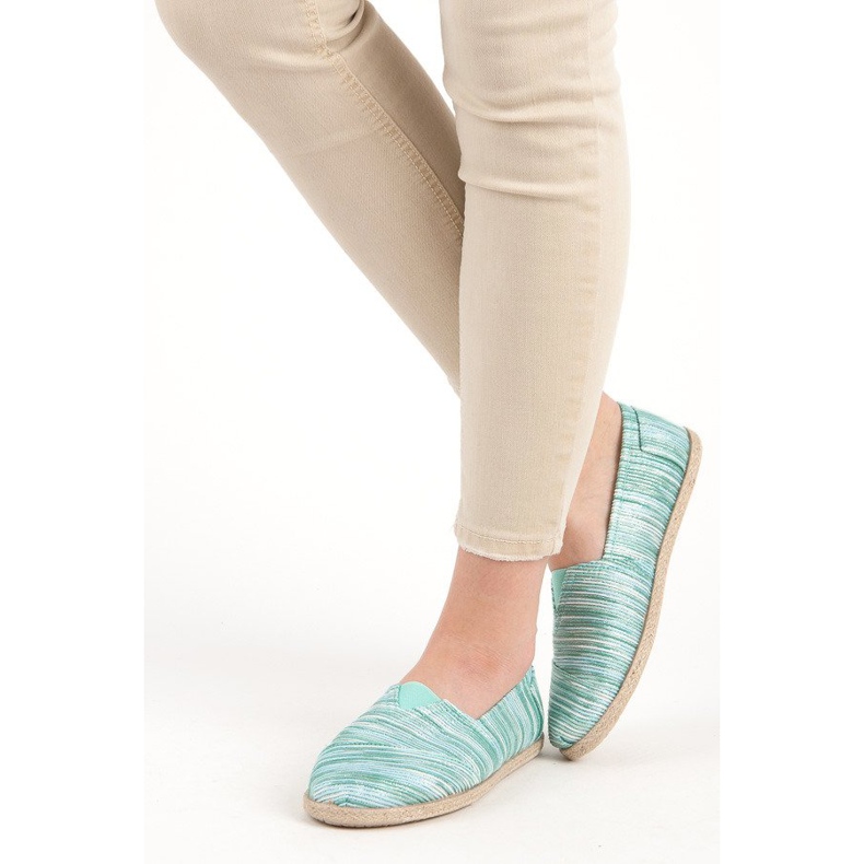 Ribbed espadrillit vihreä 1