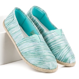 Ribbed espadrillit vihreä 2