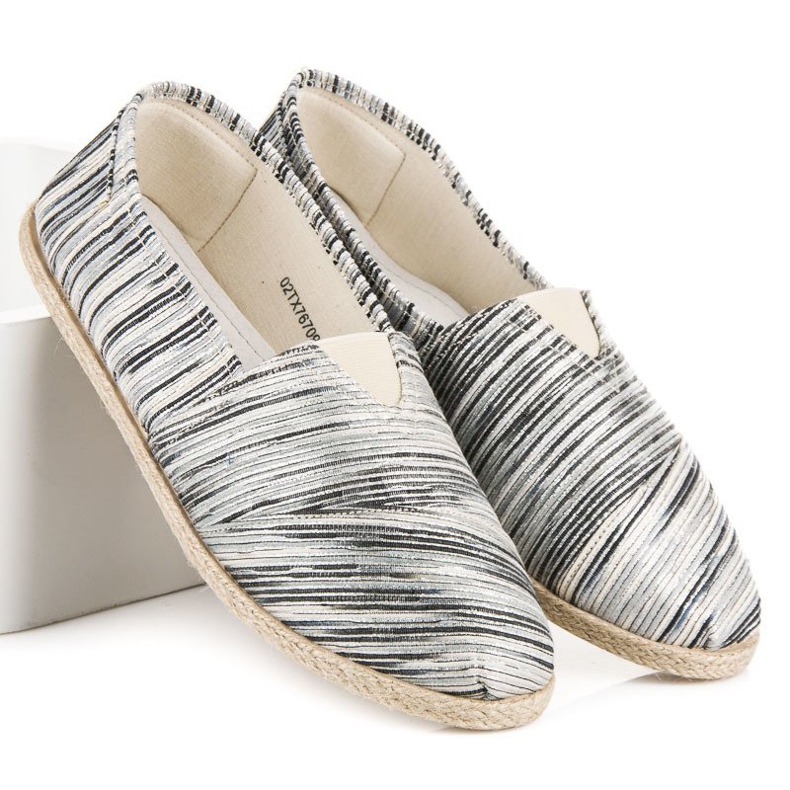 Ribbed espadrillit musta 2