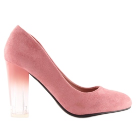 Pumps korkokengät ombre pinkki 889-6 Pink vaaleanpunainen 1
