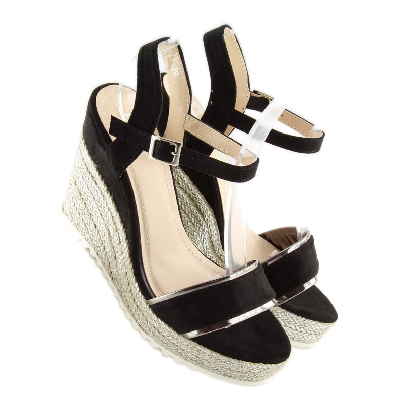 Black Sandals espadrillit kiiloilla musta 6823 Musta 2