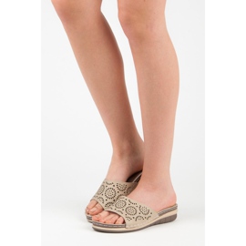 Hasby Naisten harjakattoiset tossut ruskea 2