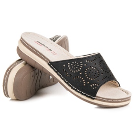 Hasby Naisten harjakattoiset tossut musta 1