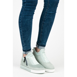 Ideal Shoes Vihreät mokkanahkaiset tennarit 1