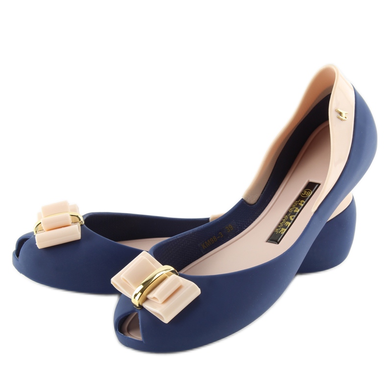 NAVY / D.BEIGE laivastonsiniset melissabalerinat tummansininen 1