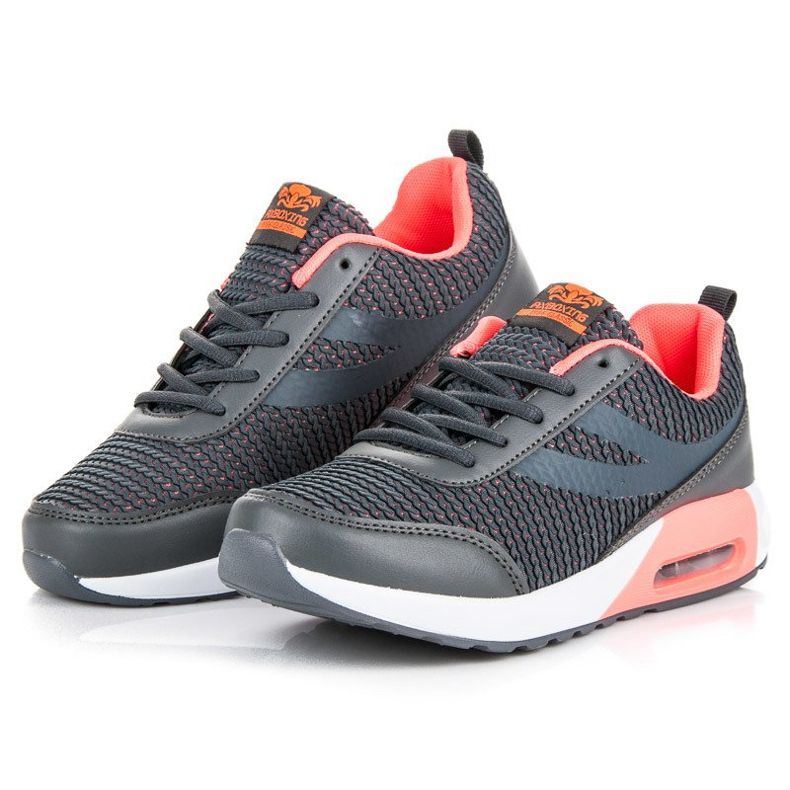 Ax Boxing Muodikkaat urheilukengät harmaa vaaleanpunainen 2