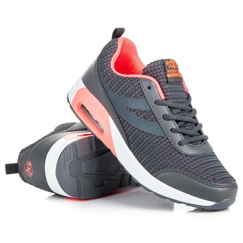 Ax Boxing Muodikkaat urheilukengät harmaa vaaleanpunainen 1