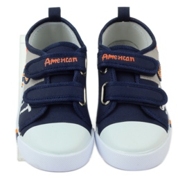 American Club Amerikkalaiset lenkkarit lenkkarit nahkapohjallinen tummansininen harmaa oranssi 4