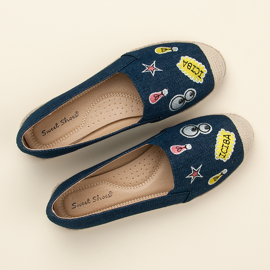 Sweet Shoes Denim espadrillit laastareilla tummansininen 1