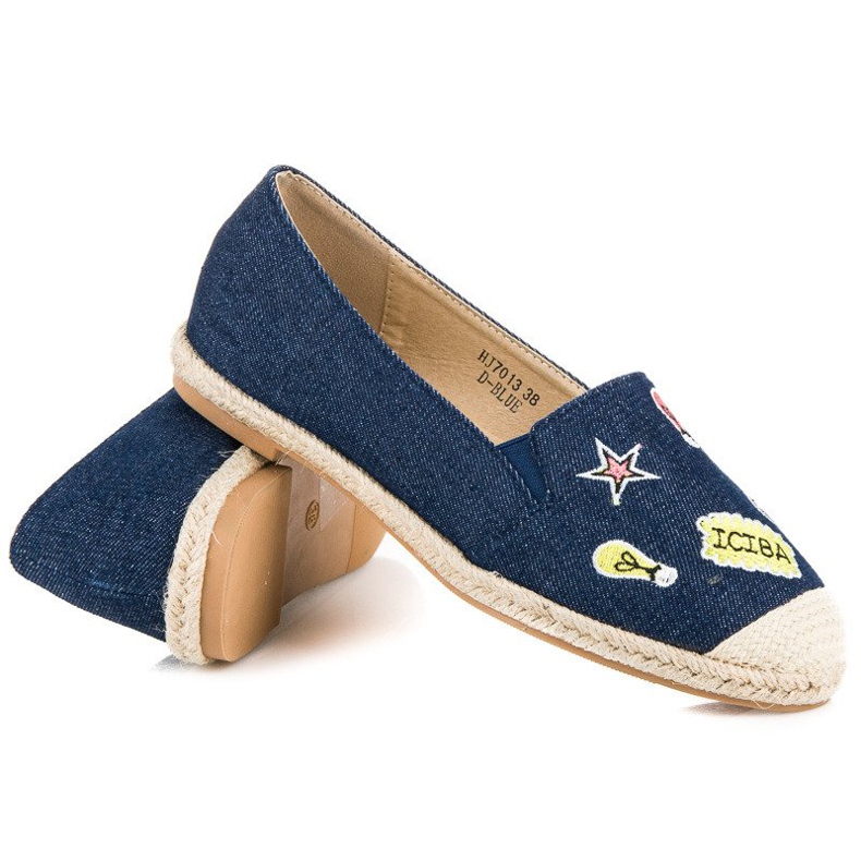 Sweet Shoes Denim espadrillit laastareilla tummansininen 2