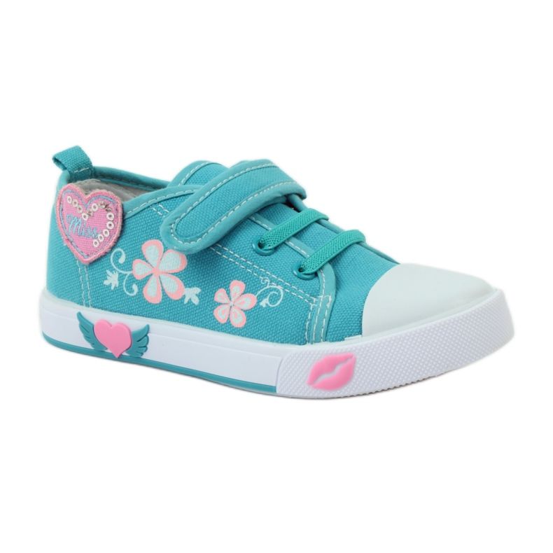 American Club Amerikkalaiset sydänlenkkarit, joissa nahkainen sisäpohja vihreä sininen 1