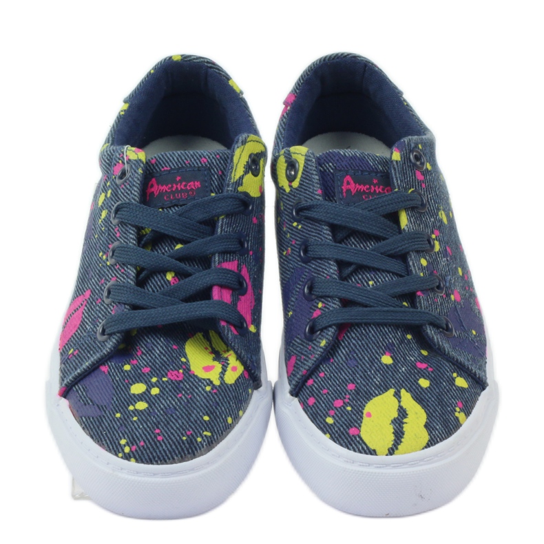 American Club Denim lenkkarit tennarit amerikkalaisessa suussa laivastonsininen 4