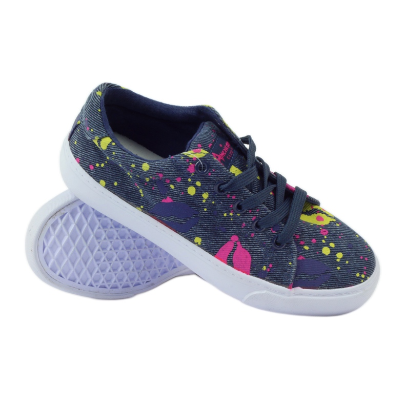 American Club Denim lenkkarit tennarit amerikkalaisessa suussa laivastonsininen 3