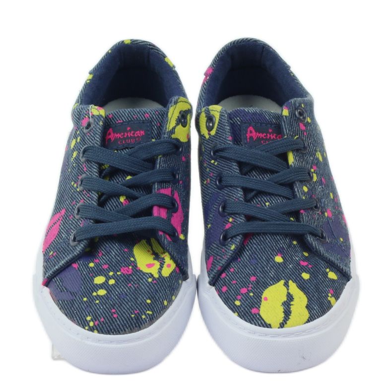 American Club Denim lenkkarit tennarit amerikkalaisessa suussa laivastonsininen 4