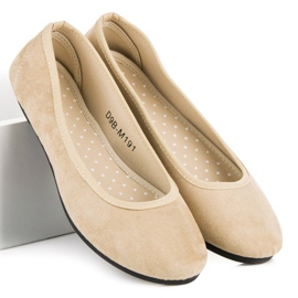 Mukavat mokkanahkaiset ballerinat ruskea 1