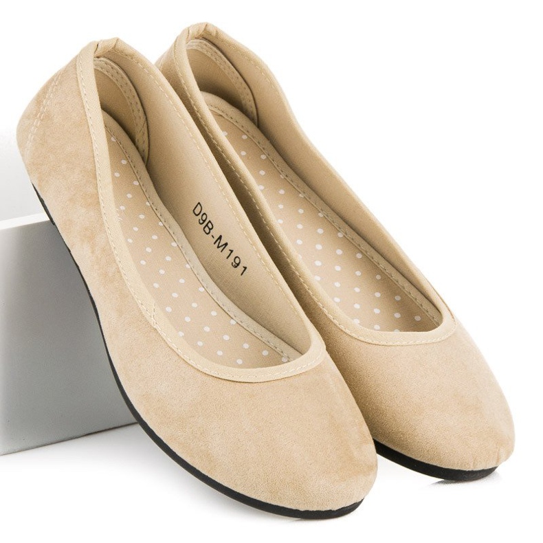 Mukavat mokkanahkaiset ballerinat ruskea 1