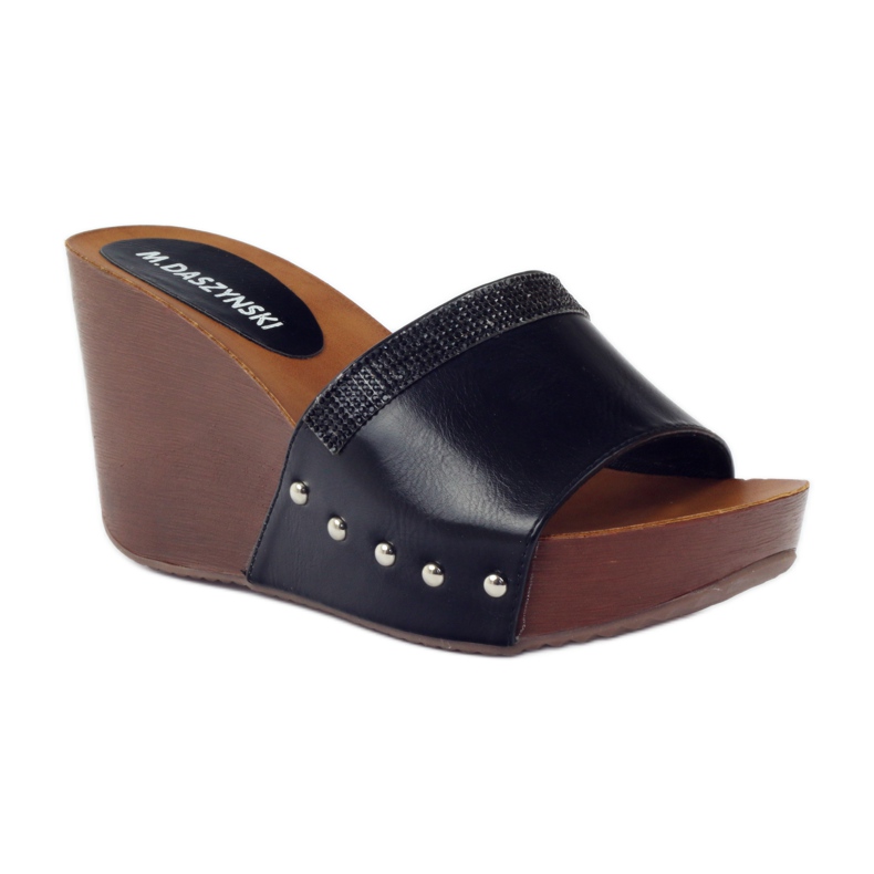 M.Daszyński Daszyński -kiilatossut, joissa kuutiomainen zirkonia musta 1