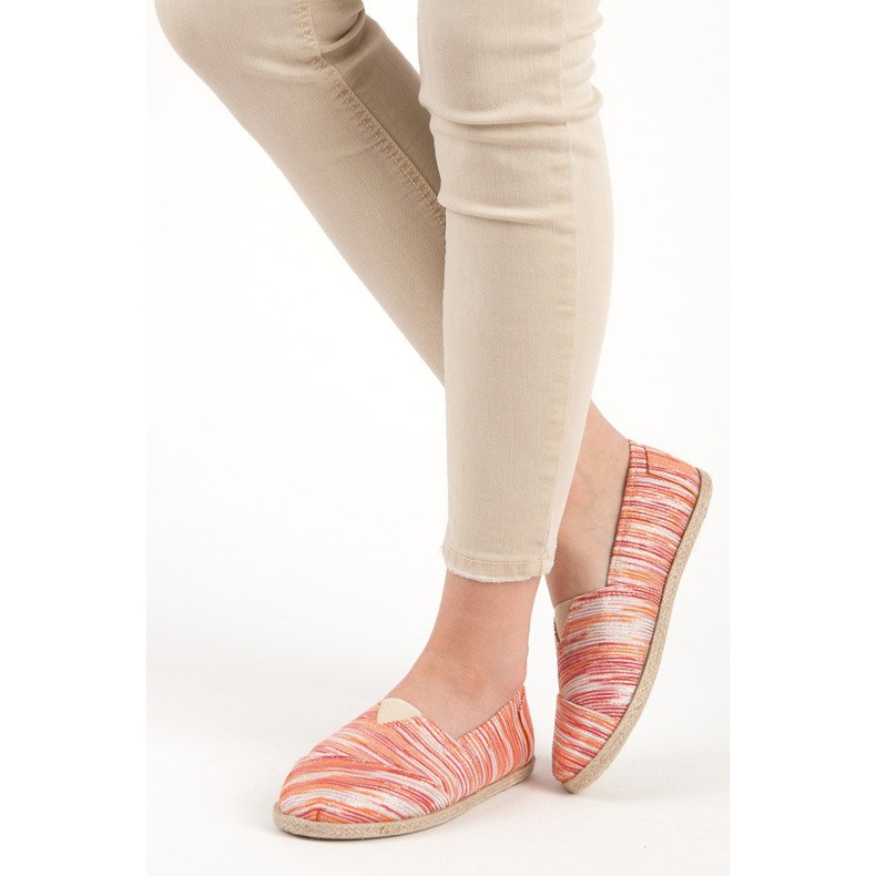 Ribbed espadrillit oranssi 1