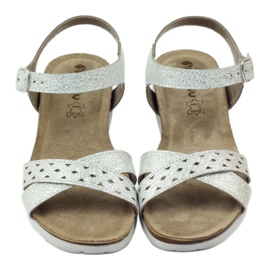 Nahkasandaalit Inblu 038 hopea sisäosa harmaa 4