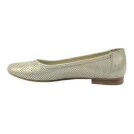 Ballerinat rei'ittivät Angello 336 kultaa beige 2