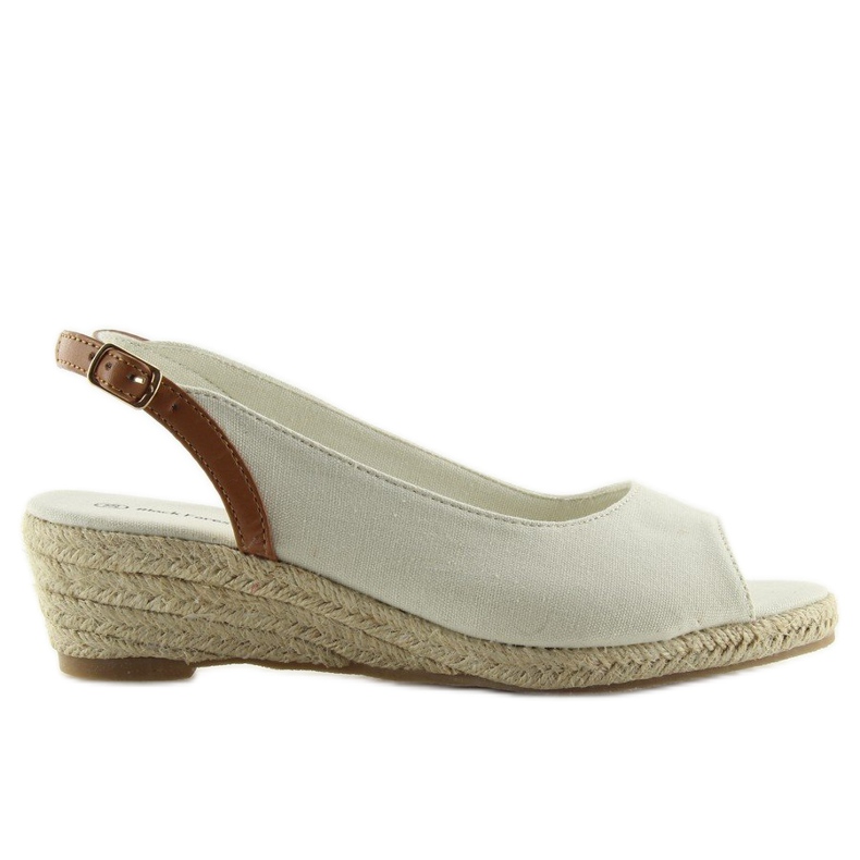 Beiget beige-espadrillit matalalla kiilakorolla 2