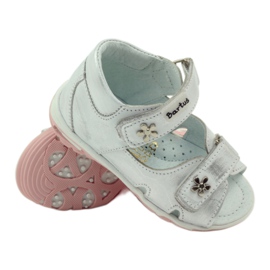 Bartuś joustavat tyttö sandaalit hopeametalliselle tarrana 3