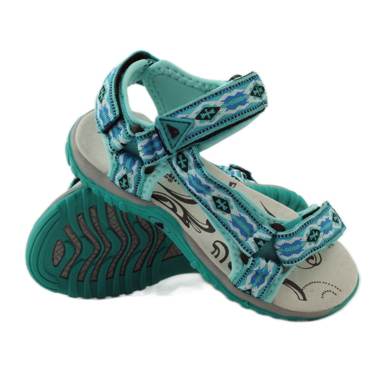 American Club Sandaalit, joissa amerikkalainen 5268-nahkaosa monivärinen 3