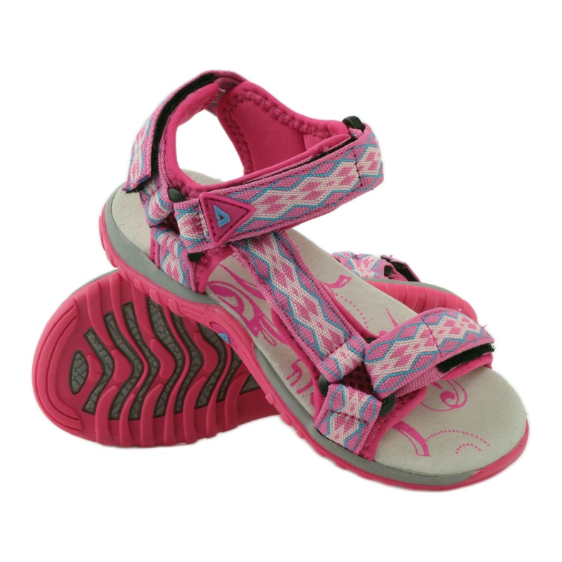 American Club Sandaalit, joissa amerikkalainen 5268-nahkaosa violetti vaaleanpunainen 3