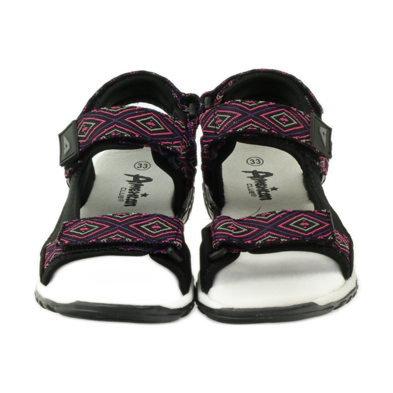 American Club Sandaalit, joissa amerikkalainen 6102-nahkaosa violetti musta 4