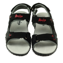 American Club Sandaalit, joissa amerikkalainen 5267-nahkaosa musta 4