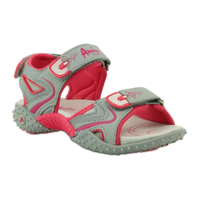 American Club Sandaalit, joissa amerikkalainen 8580 -nahkapohja monivärinen harmaa 1