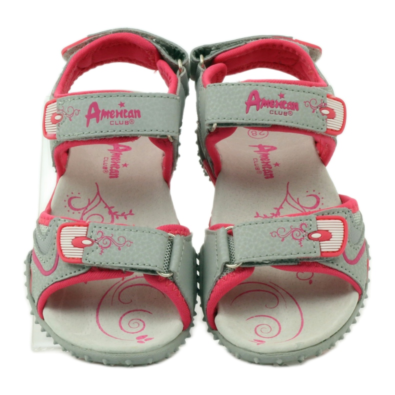 American Club Sandaalit, joissa amerikkalainen 8580 -nahkapohja monivärinen harmaa 4