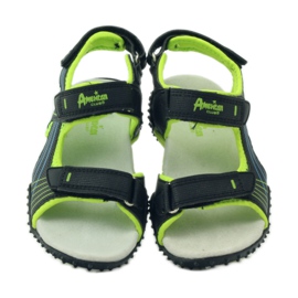 American Club Sandaalit, joissa amerikkalainen 5261-nahkaosa vihreä musta 4