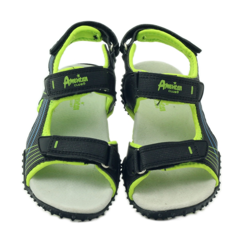 American Club Sandaalit, joissa amerikkalainen 5261-nahkaosa vihreä musta 4