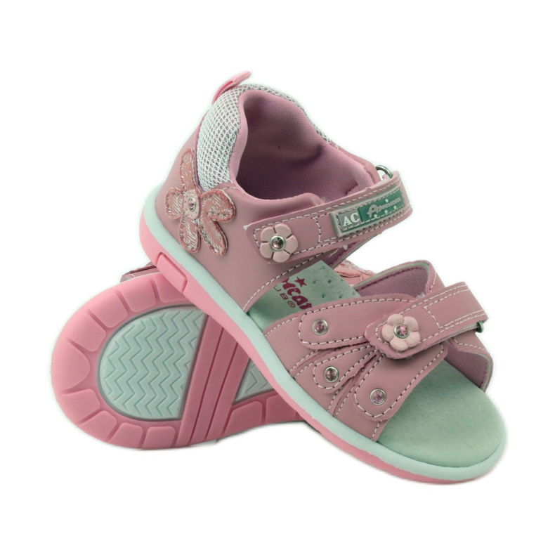 American Club Sandaalit, joissa amerikkalainen 87285-nahkaosa vaaleanpunainen 3