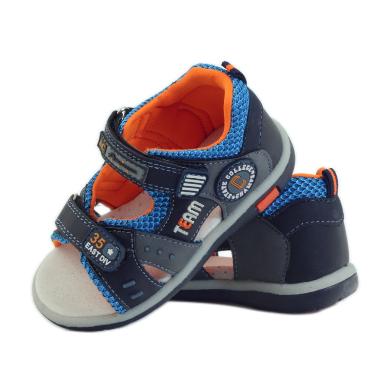 American Club Sandaalit, joissa amerikkalainen 87297-nahkaosa laivastonsininen 3