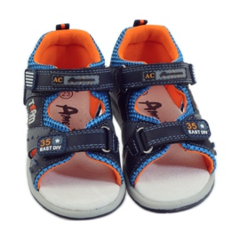 American Club Sandaalit, joissa amerikkalainen 87297-nahkaosa laivastonsininen 4